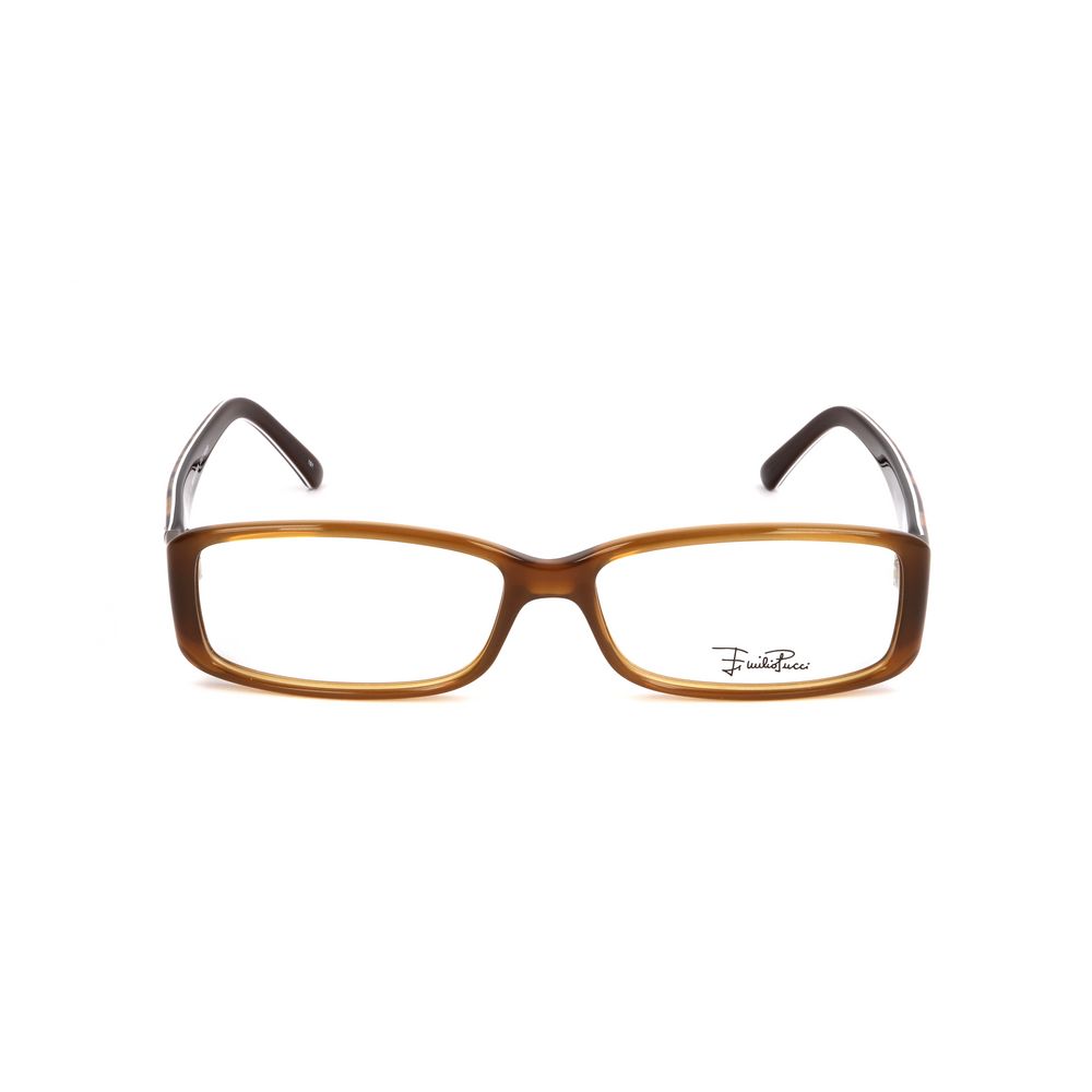 Emilio Pucci Brown Plastic Eyeglass Frames
