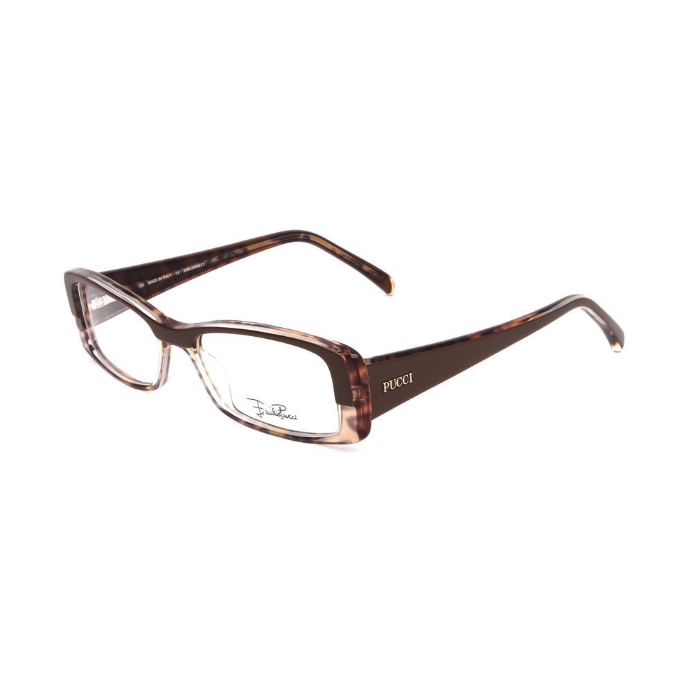 Emilio Pucci Brown Plastic Eyeglass Frames