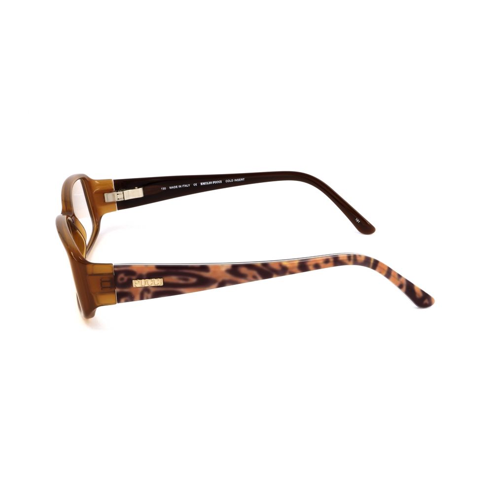 Emilio Pucci Brown Plastic Eyeglass Frames