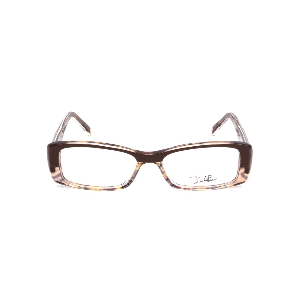 Emilio Pucci Brown Plastic Eyeglass Frames