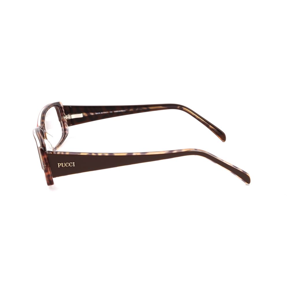 Emilio Pucci Brown Plastic Eyeglass Frames