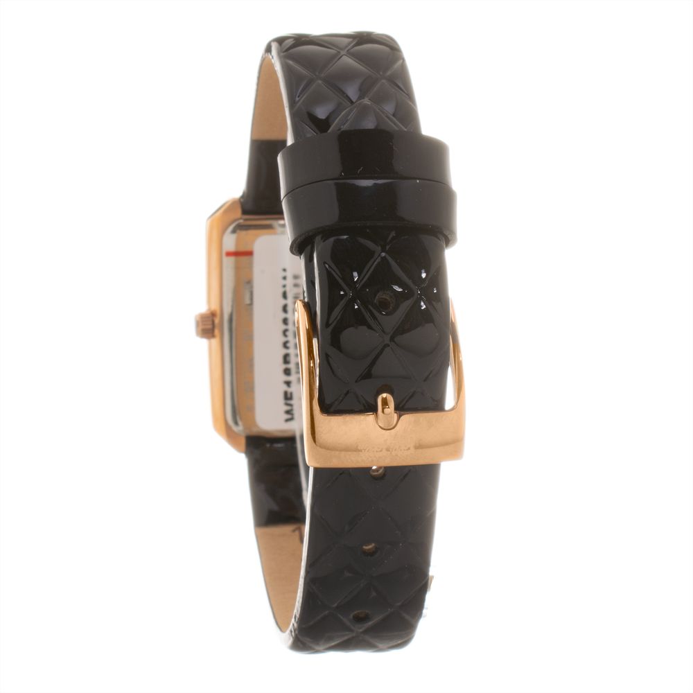 Folli Follie Schwarze Leder-Cocktailuhr