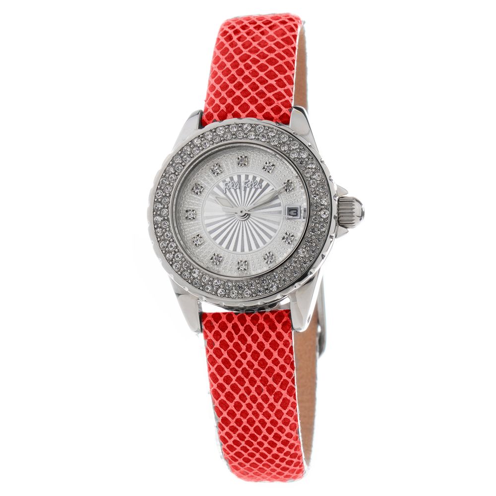 Folli Follie Rote Leder-Kleid-Uhr