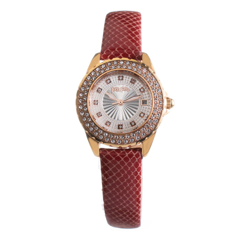 Folli Follie Red Leather Wristwatch