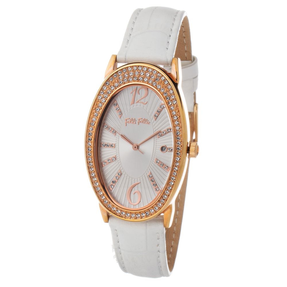 Folli Follie Elegant White Leather Watch