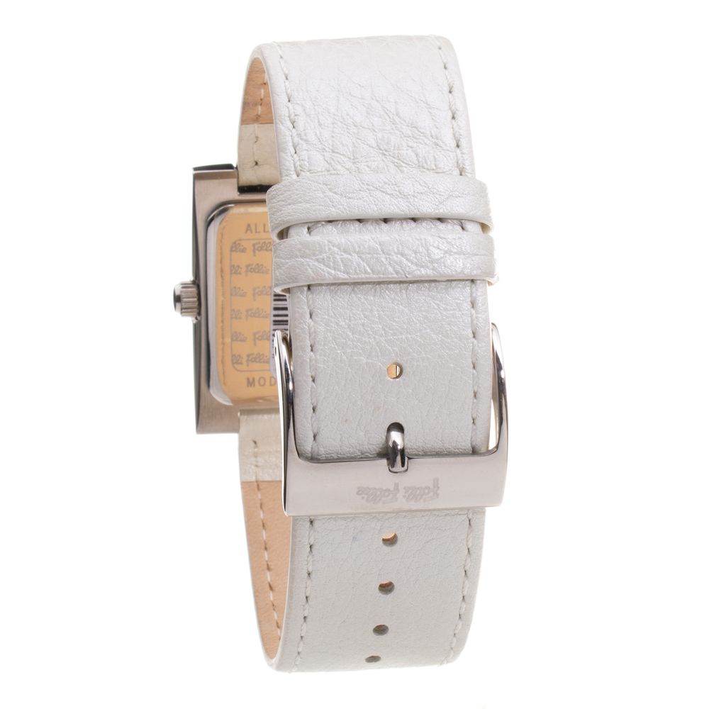 Folli Follie Elegante graue Leder-Armbanduhr