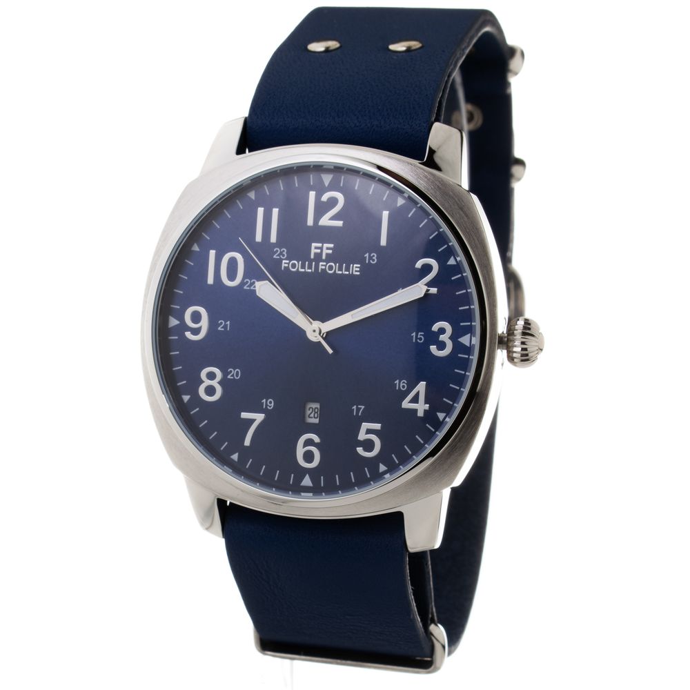 Folli Follie Blaue Leder-Kleidungsuhr