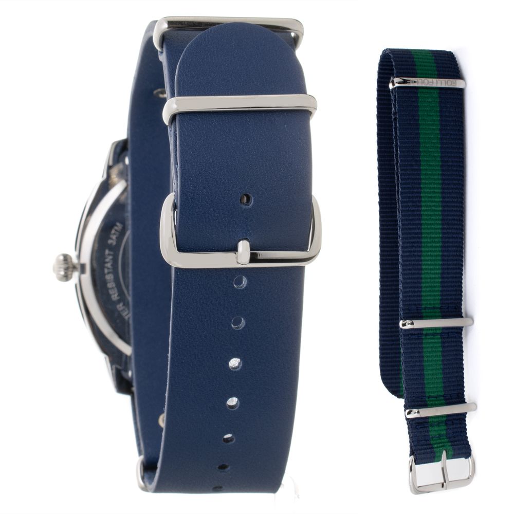 Folli Follie Blaue Leder-Kleidungsuhr