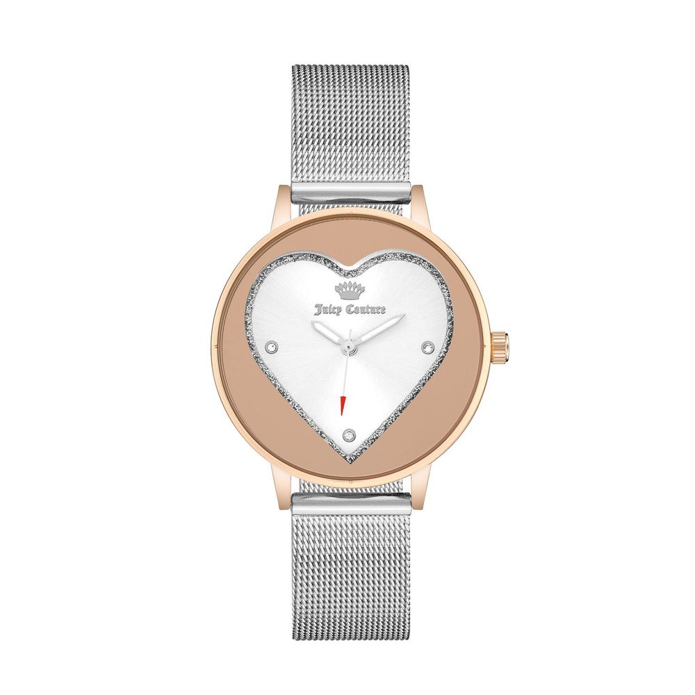 Juicy Couture Silberne Edelstahl-Armbanduhr