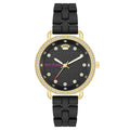 Juicy Couture Schwarze Metall-Armbanduhr