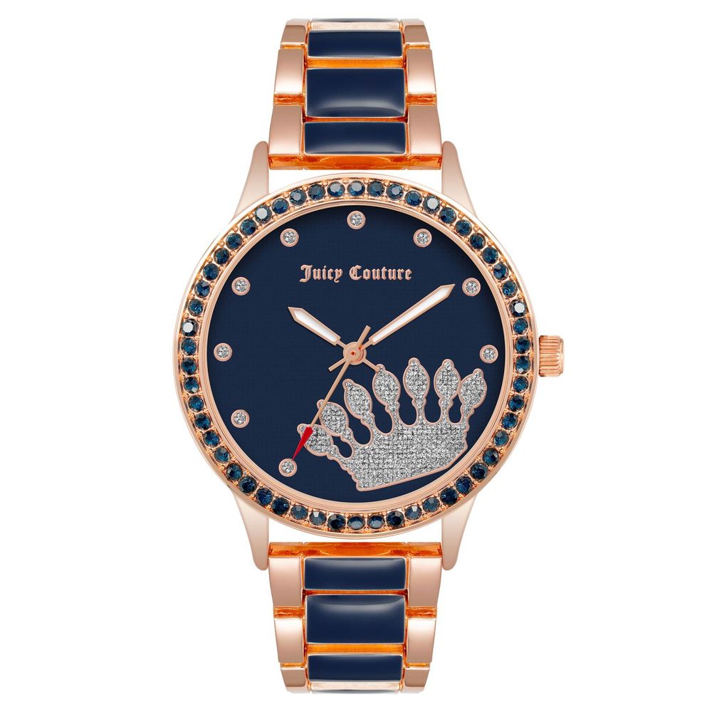Juicy Couture Metall-Armbanduhr mit Multicolor-Zifferblatt