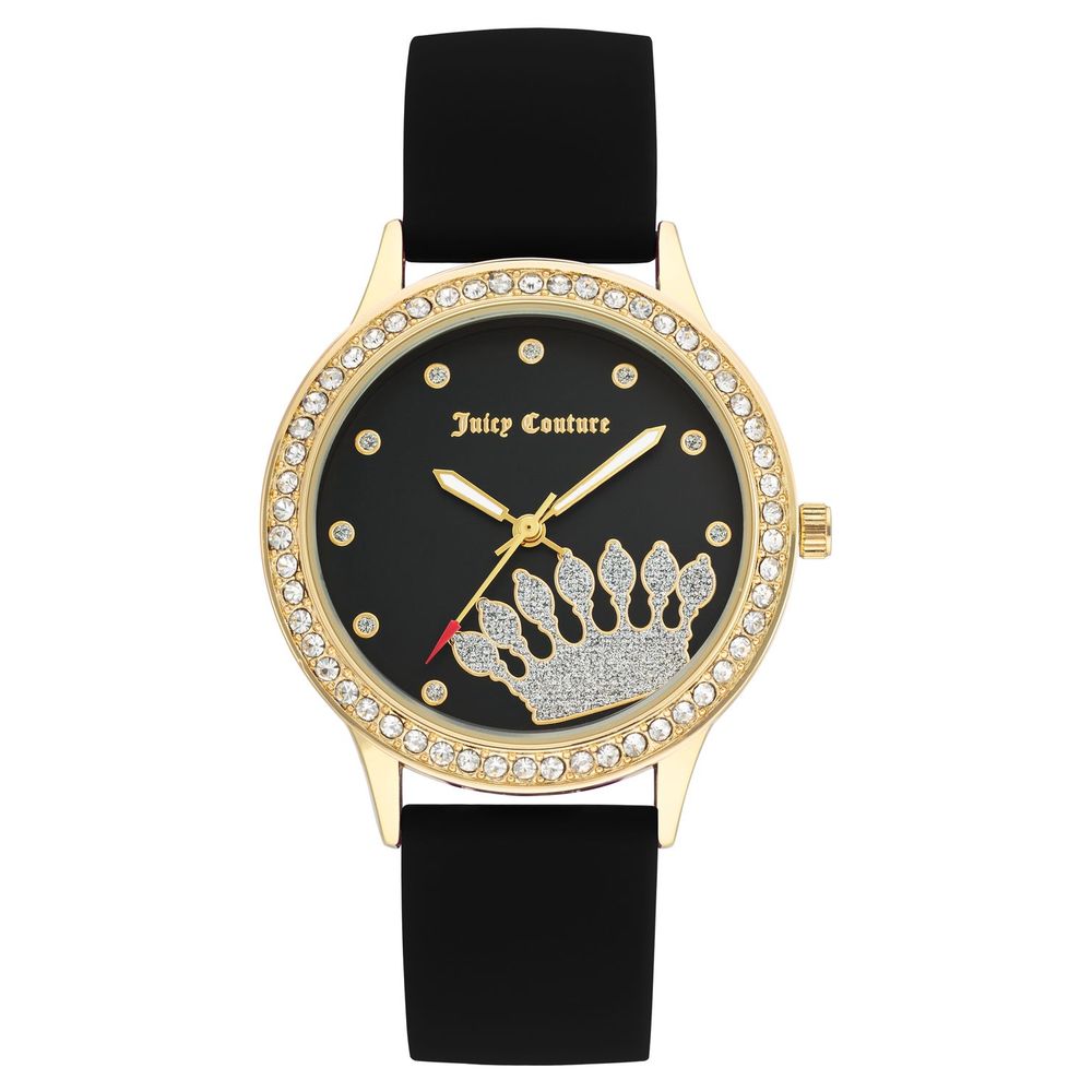 Juicy Couture Schwarze synthetische Kleid-Uhr