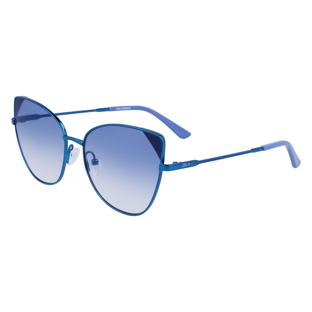 Karl Lagerfeld Blaue Sonnenbrille aus Metall