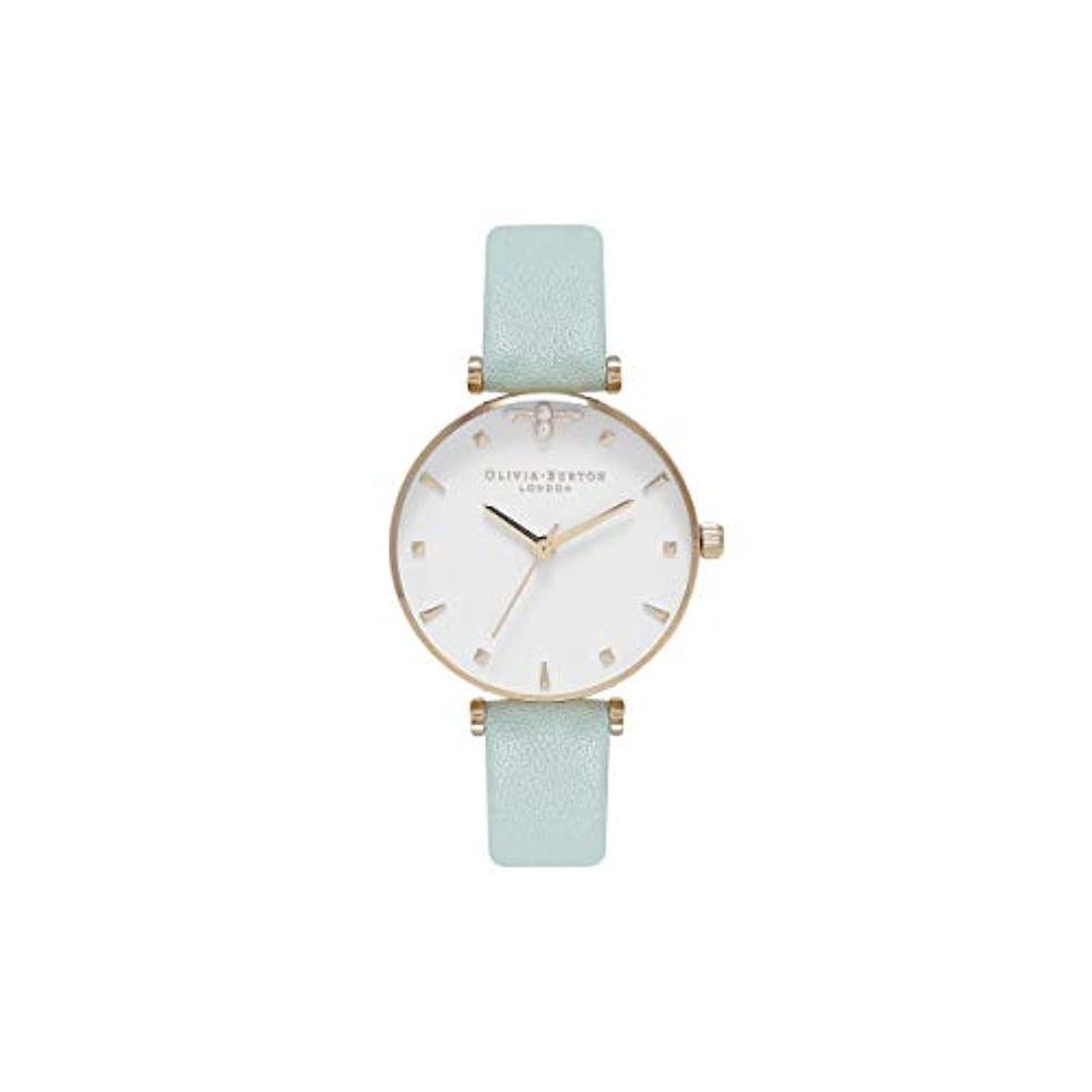 Olivia Burton Green Faux Leather Strap Watch