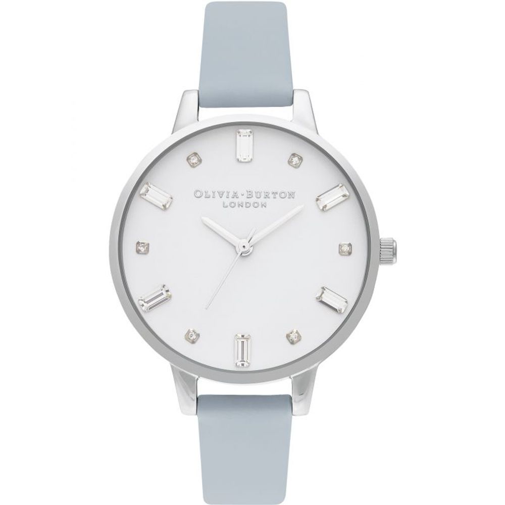 Olivia Burton Faux Leather Strap Watch in Blue