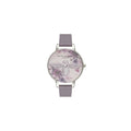 Olivia Burton Graue Kunstleder-Armbanduhr