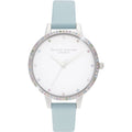 Olivia Burton Faux Leather Strap Watch in Blue