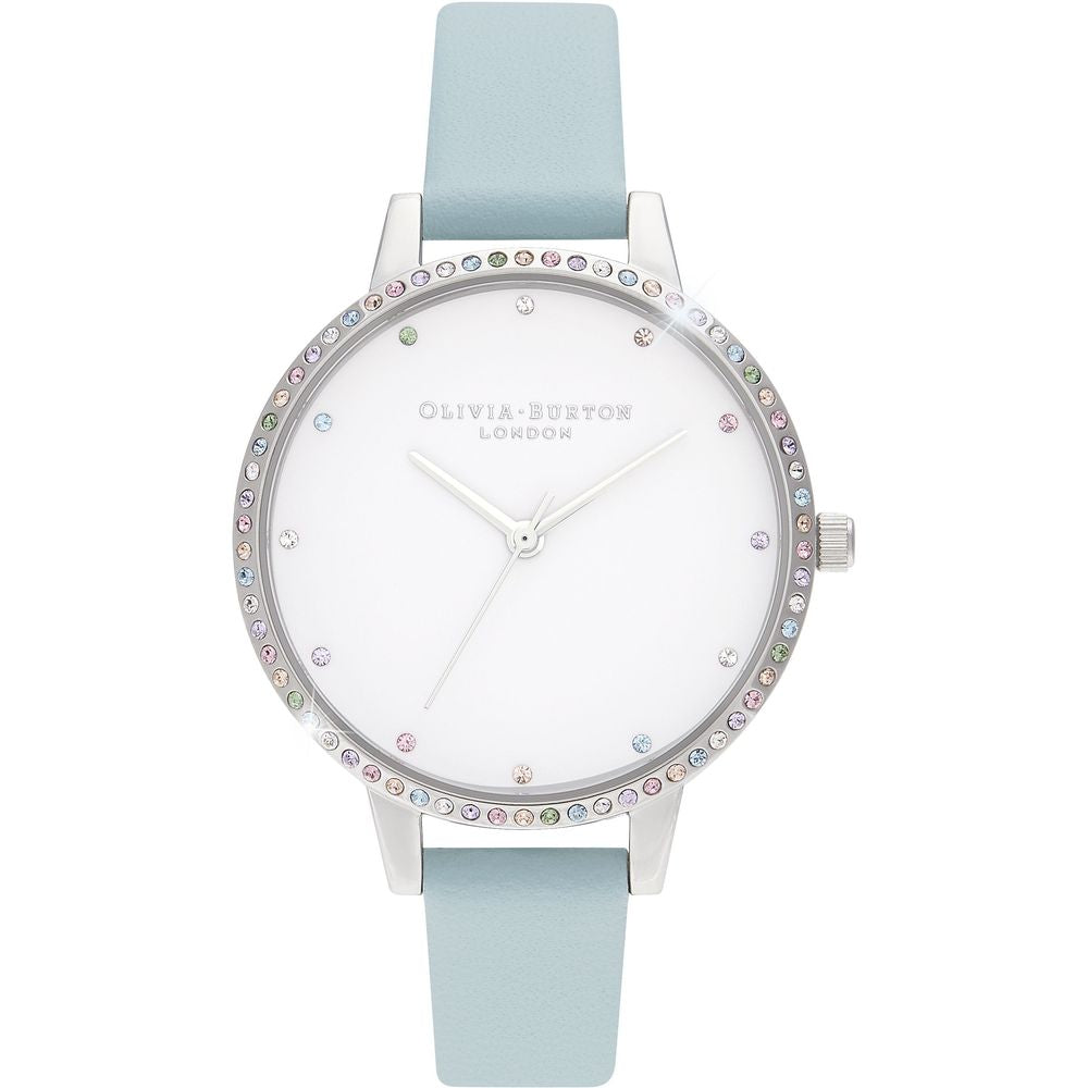 Olivia Burton Faux Leather Strap Watch in Blue