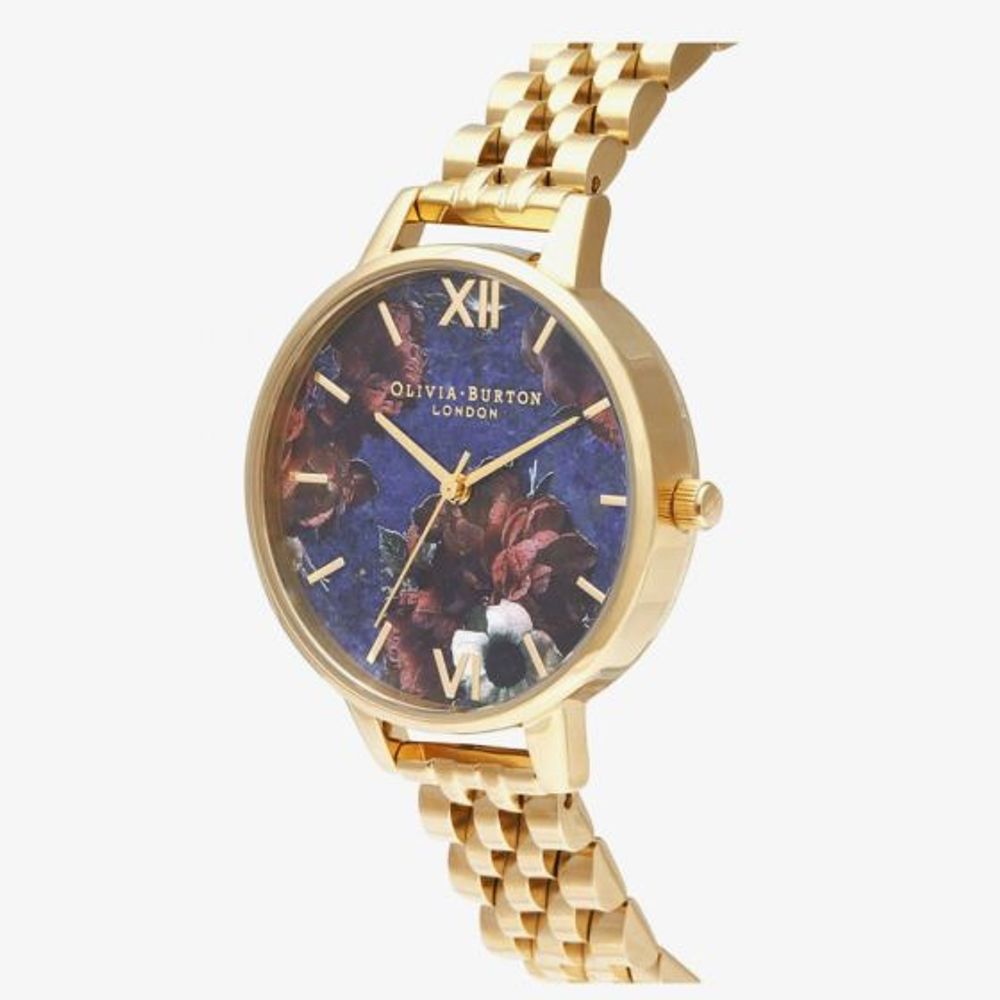 Olivia Burton Goldene Edelstahl-Dress-Watch
