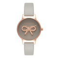 Olivia Burton Graue Kunstleder-Armbanduhr