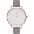 Olivia Burton Elegant Grey Faux Leather Watch