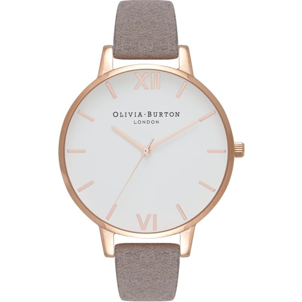 Olivia Burton Elegant Grey Faux Leather Watch