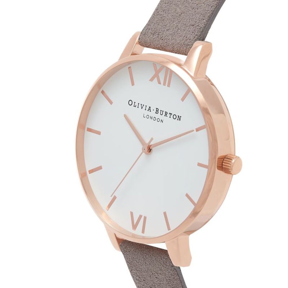 Olivia Burton Elegant Grey Faux Leather Watch