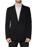 Dolce & Gabbana Black Single-Breasted Wool Formal Blazer