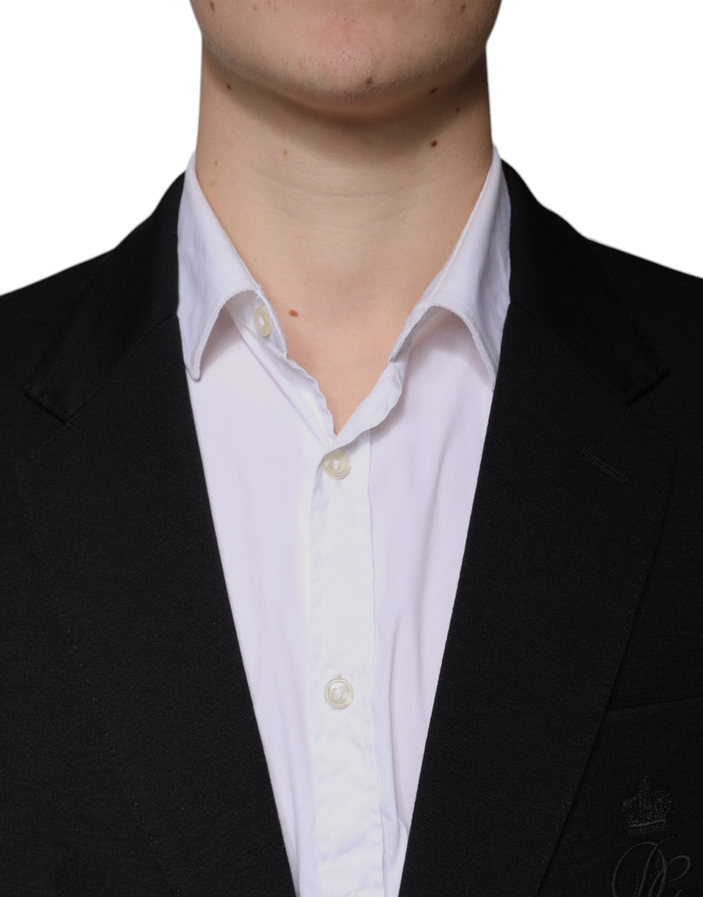 Dolce & Gabbana Black Single-Breasted Wool Formal Blazer