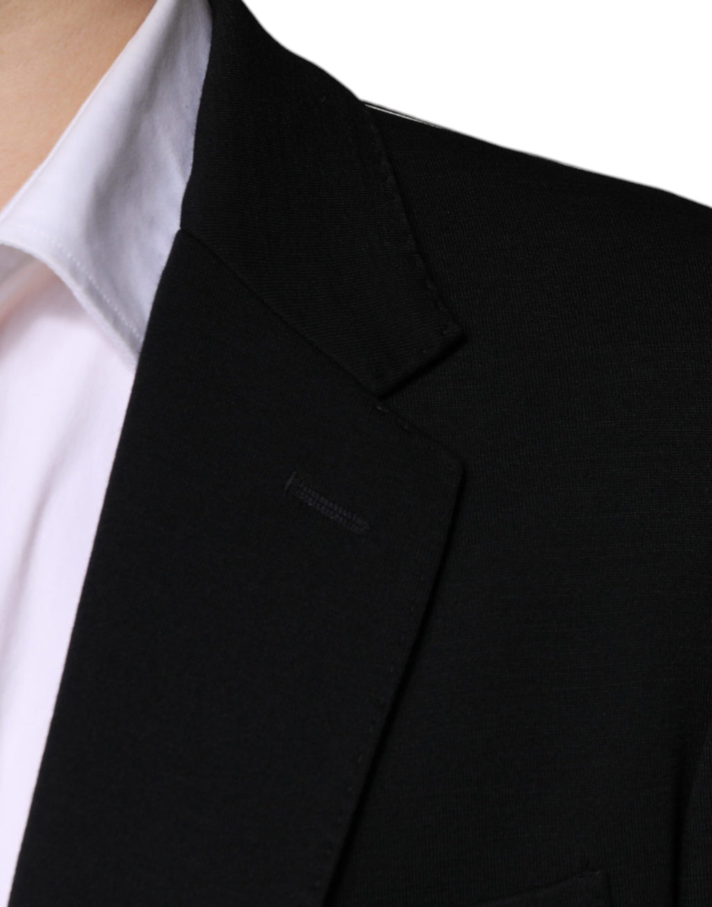 Dolce & Gabbana Black Single-Breasted Wool Formal Blazer