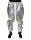 Dolce & Gabbana Men's Iridescent Silver Jogger Sweatpants