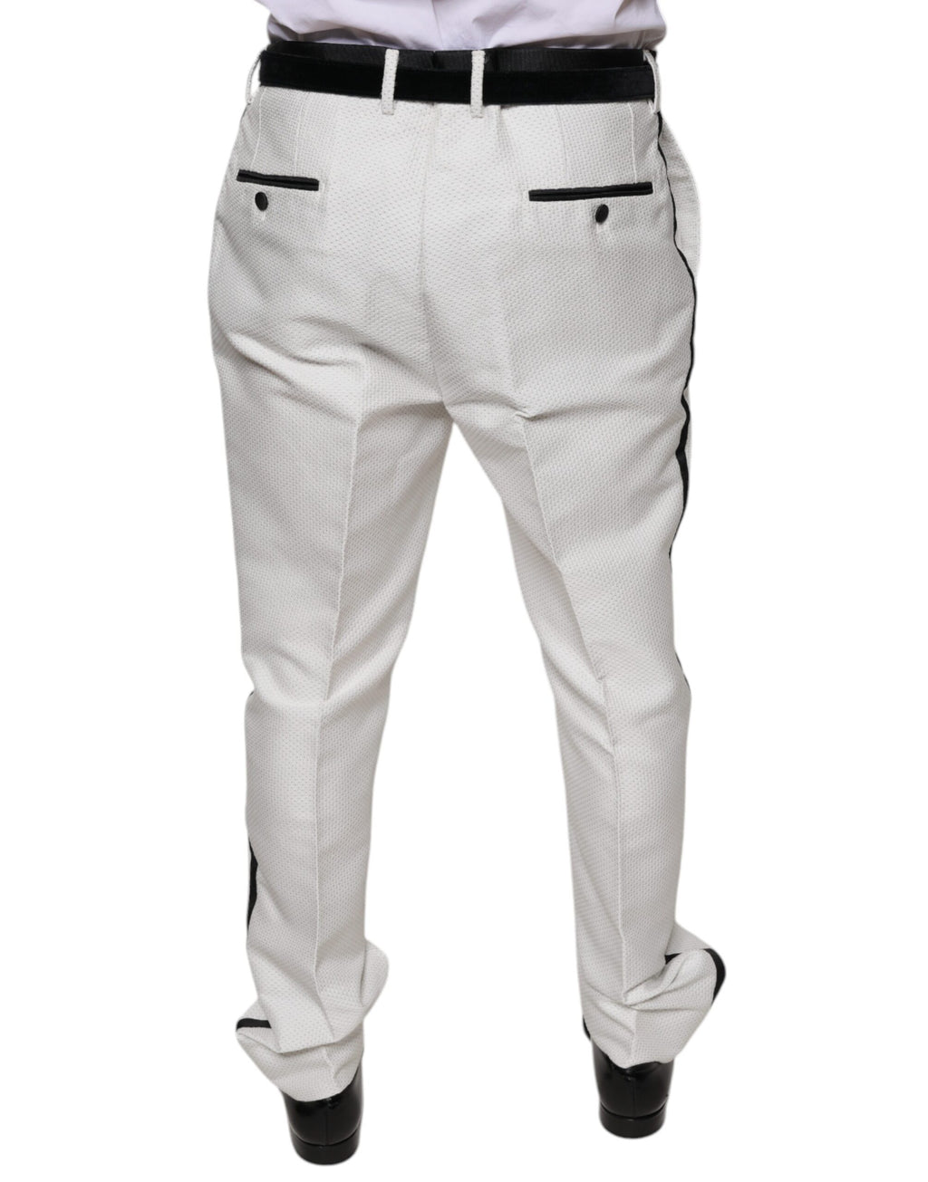 Dolce & Gabbana White Formal Polyester Dress Pants