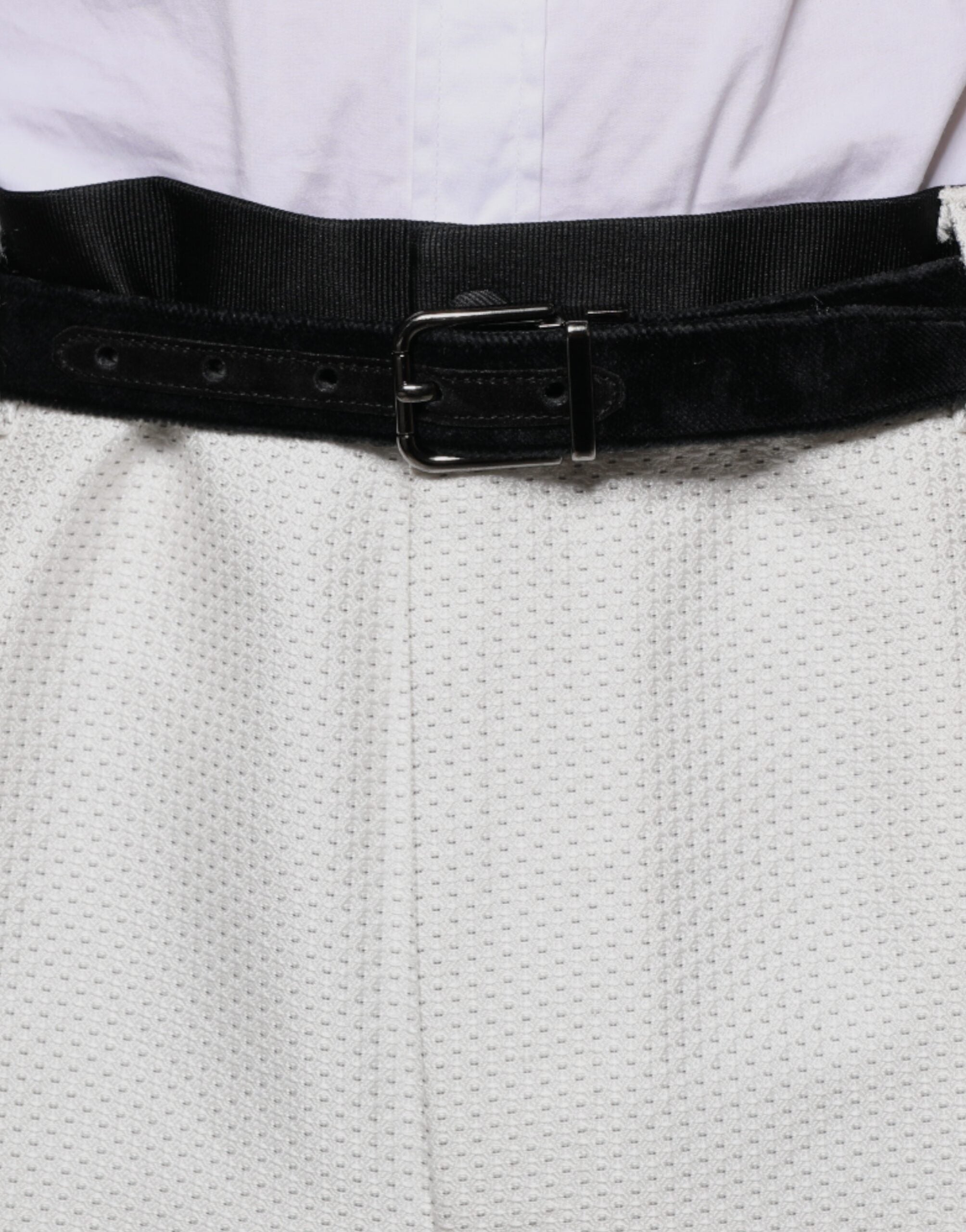 Dolce & Gabbana White Formal Polyester Dress Pants