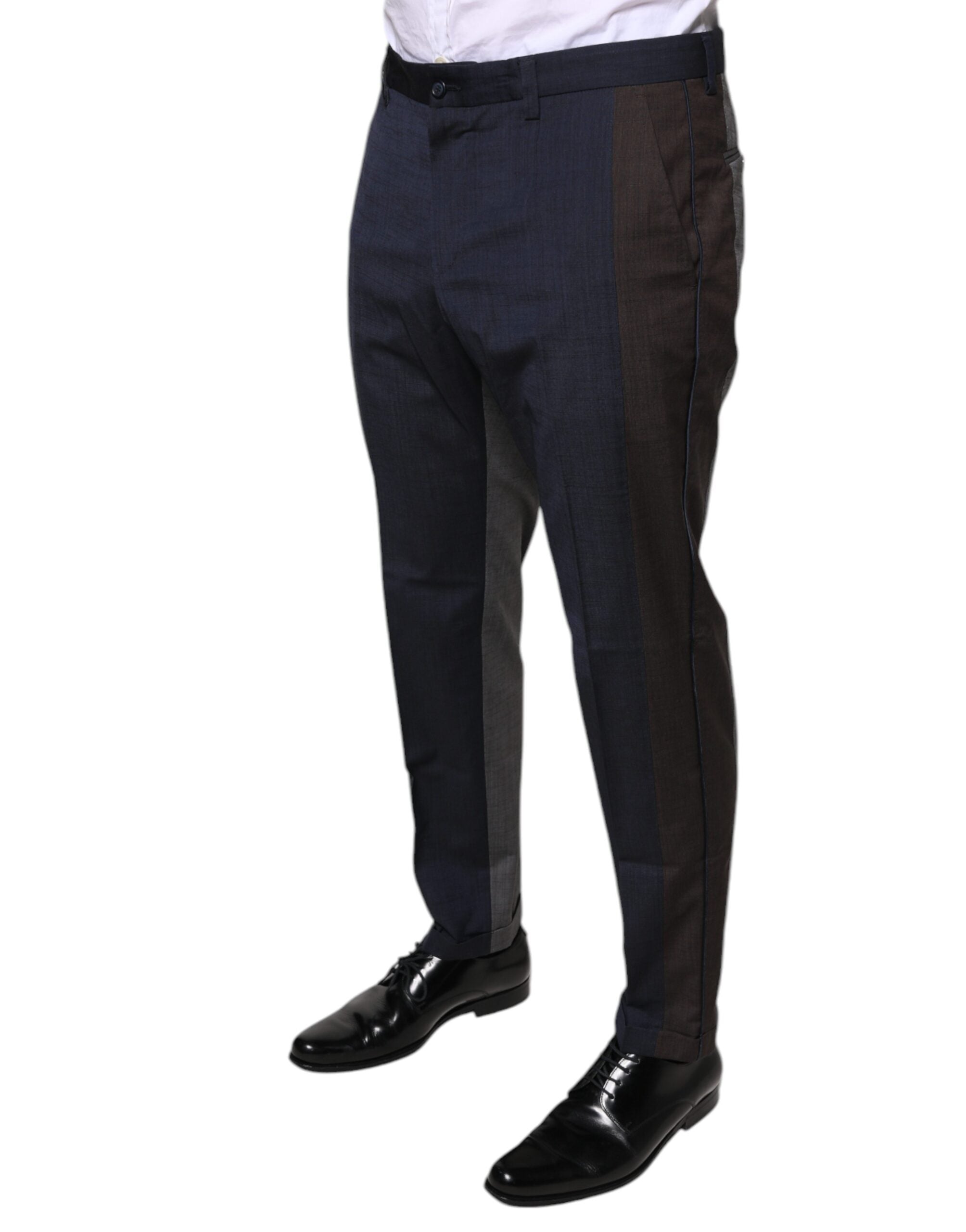 Dolce & Gabbana Schwarz Baumwolle Wolle Formal Dress Hose