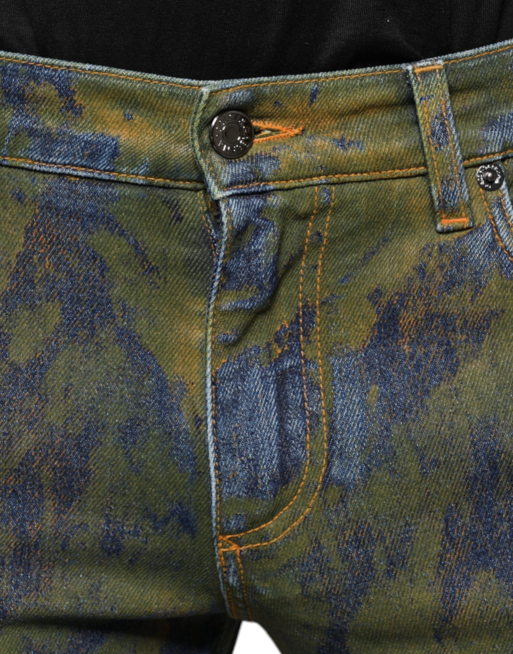 Dolce & Gabbana Blue Cotton-Dyed Slim Fit Men's Denim Jeans