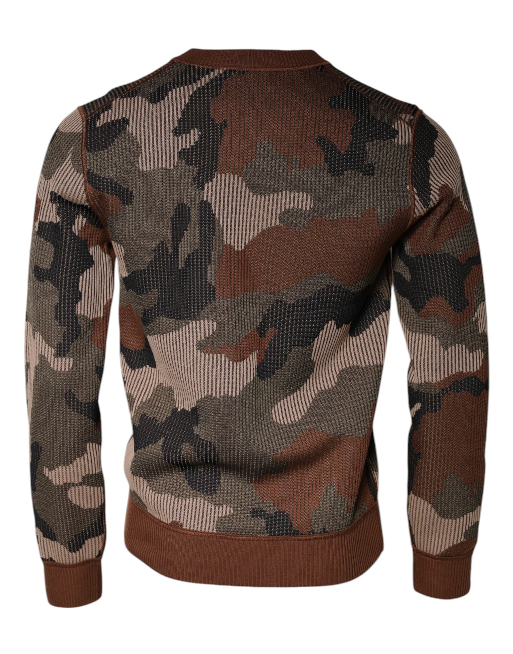 Dolce & Gabbana Multicolor Camouflage Men's Jumper Sweater