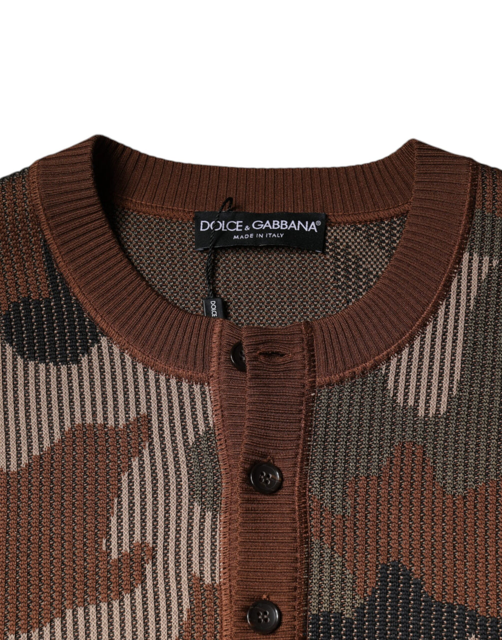 Dolce & Gabbana Multicolor Camouflage Men's Jumper Sweater