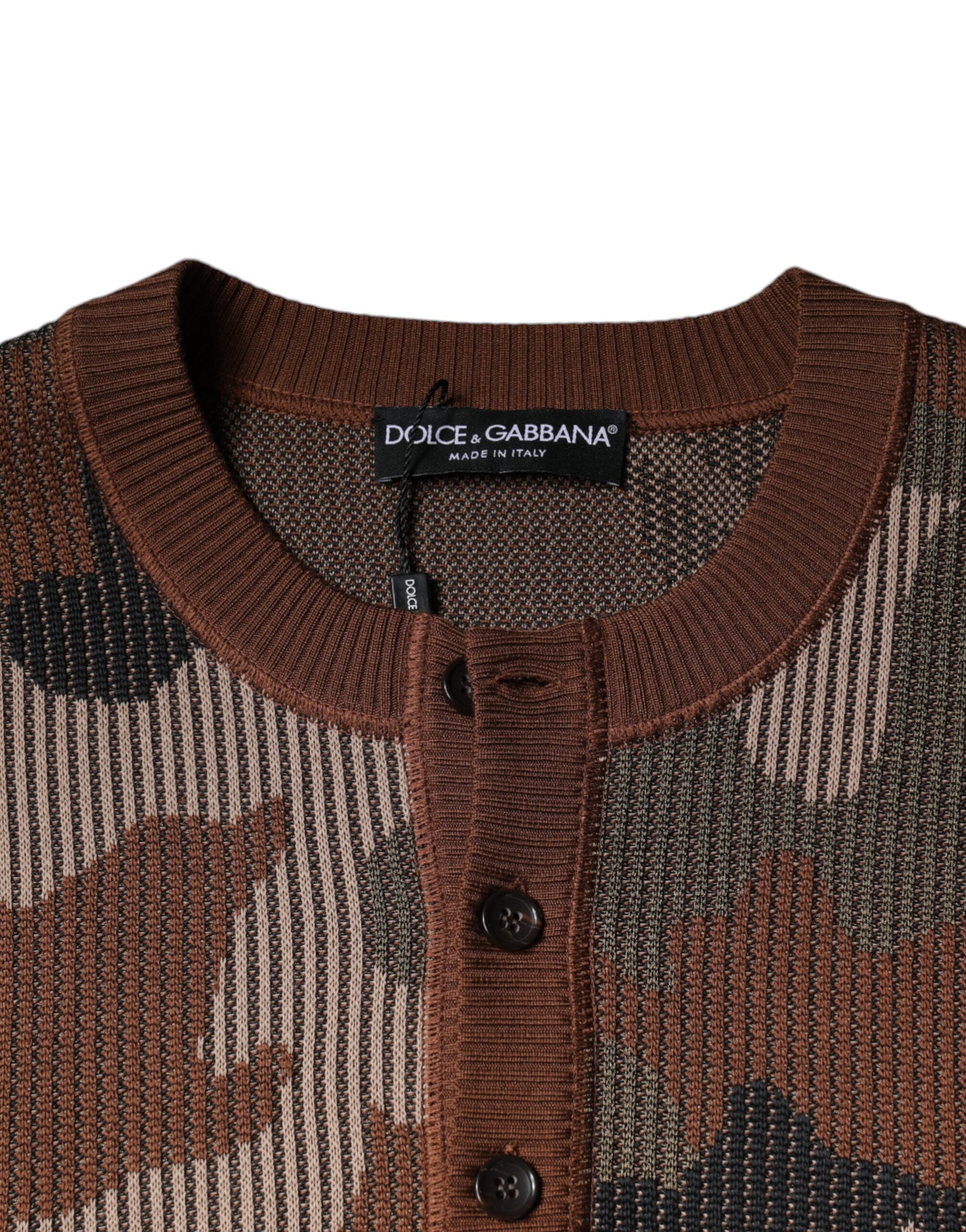 Dolce & Gabbana Multicolor Camouflage Men's Jumper Sweater