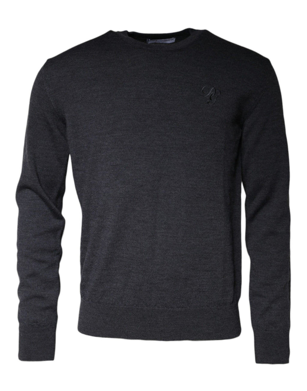 Dolce & Gabbana Dark Grey Wool Crew Neck Sweater