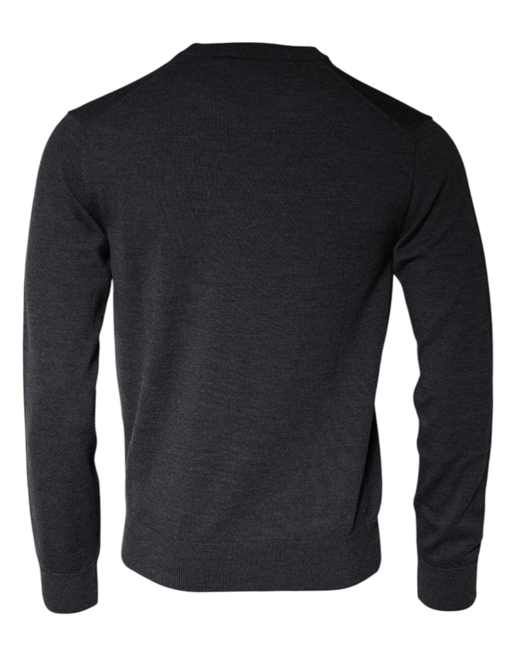Dolce & Gabbana Dark Grey Wool Crew Neck Sweater