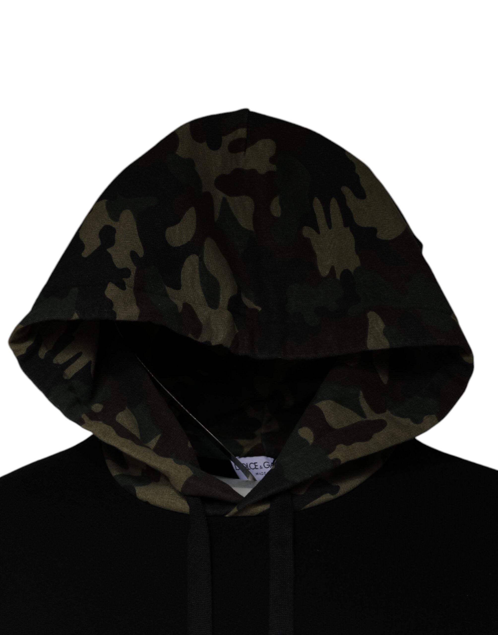 Dolce & Gabbana Black Camouflage Hoodie