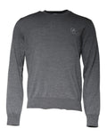 Dolce & Gabbana Dark Grey Wool Crew Neck Sweater