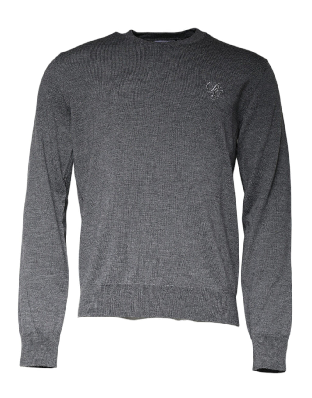 Dolce & Gabbana Dark Grey Wool Crew Neck Sweater