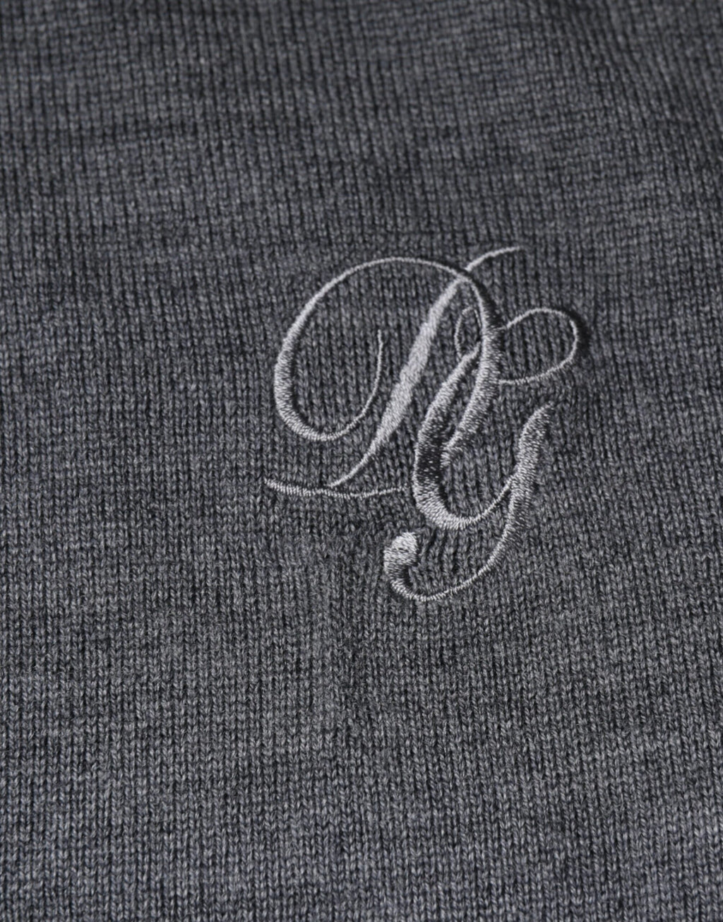 Dolce & Gabbana Dark Grey Wool Crew Neck Sweater