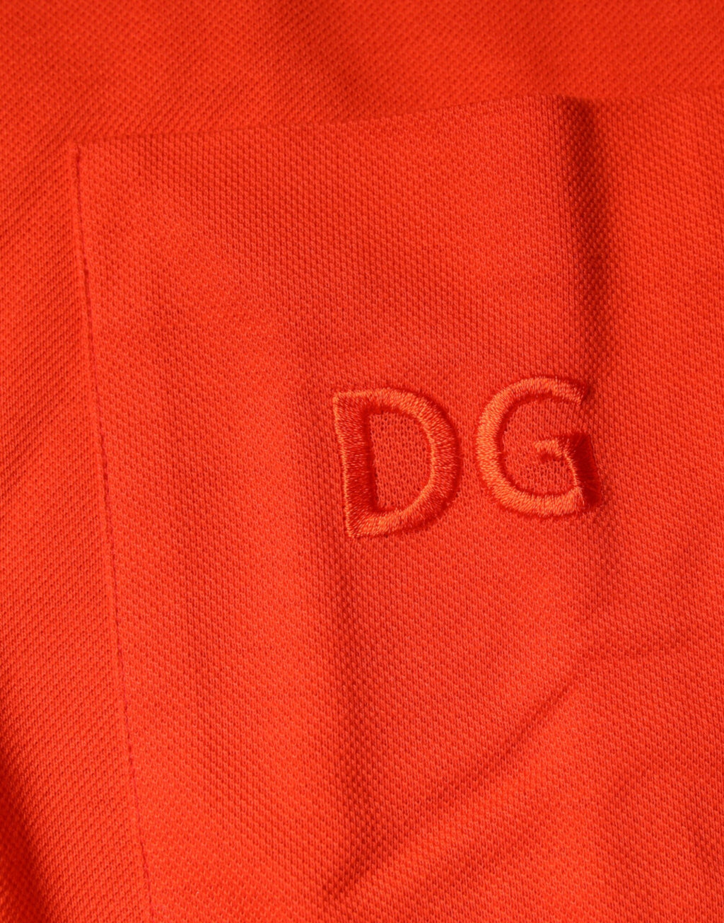 Dolce & Gabbana Orange Cotton Button-Up Polo Shirt