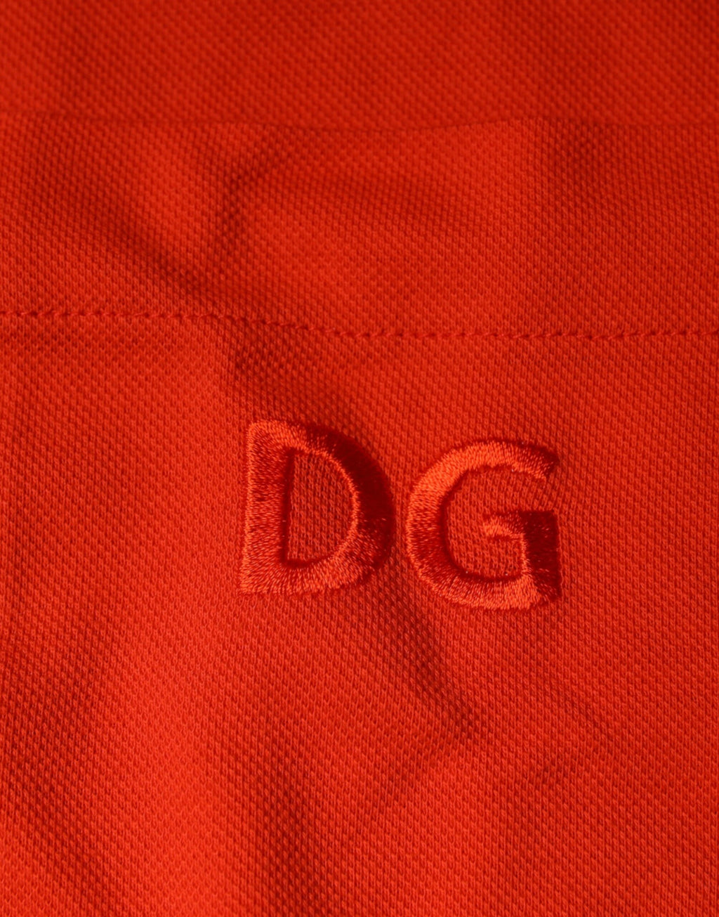 Dolce & Gabbana Orange Cotton Button-Up Polo Shirt