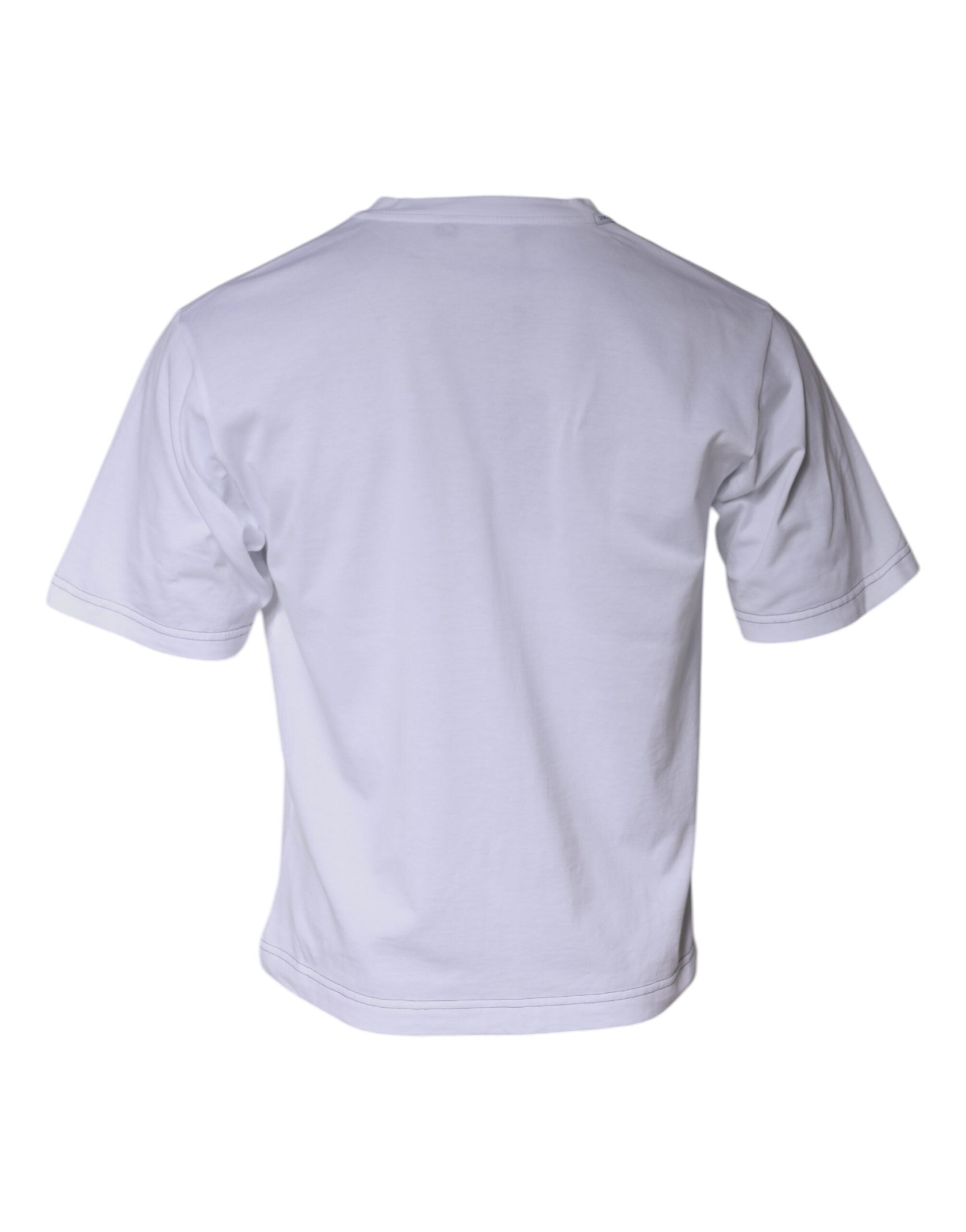 Dolce & Gabbana White DG Logo Cotton Short-Sleeves T-Shirt