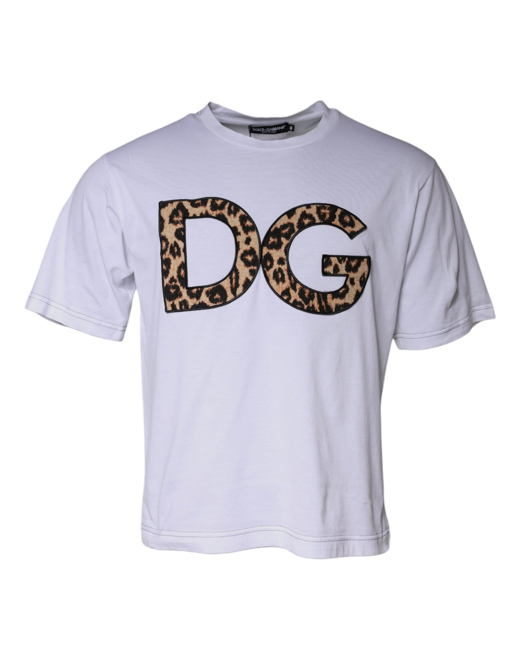 Dolce & Gabbana White DG Logo Cotton Short-Sleeves T-Shirt
