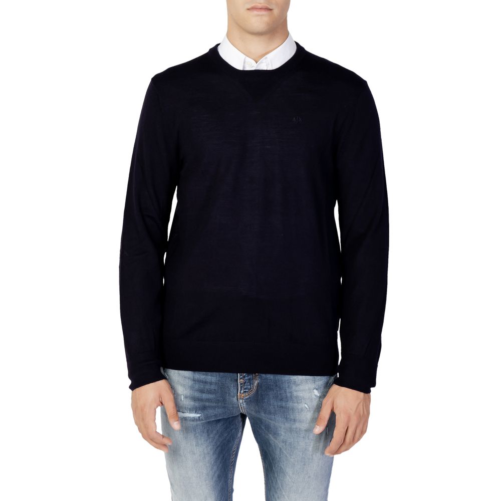 Armani Exchange Blauer Wollpullover