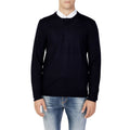 Armani Exchange Blauer Wollpullover